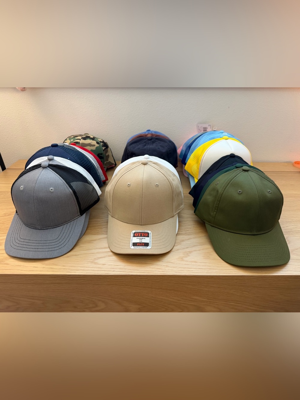 Unused Blank Hats - Variety Lot of 37 Hats - Otto, Legacy, Pacific, Make Market